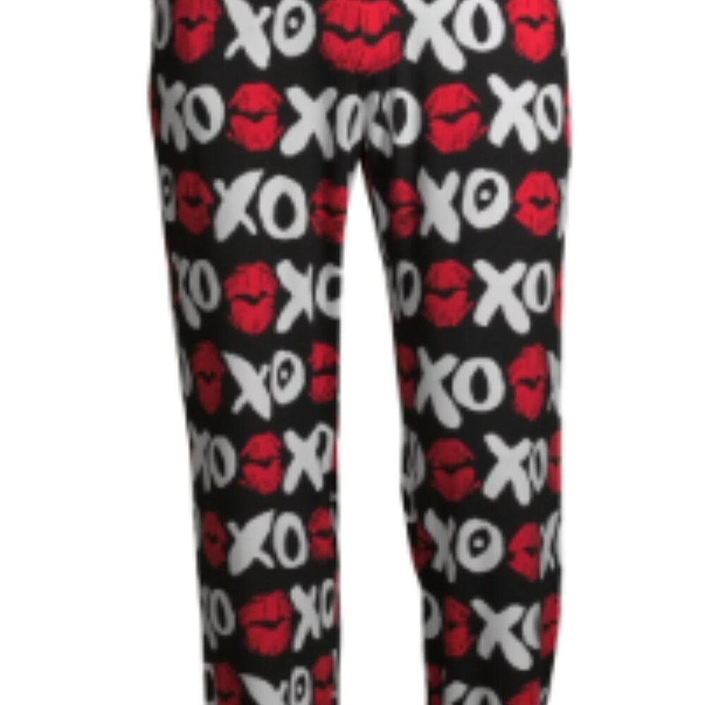 Long Pajamas/lounge  with Red and White XO Pattern